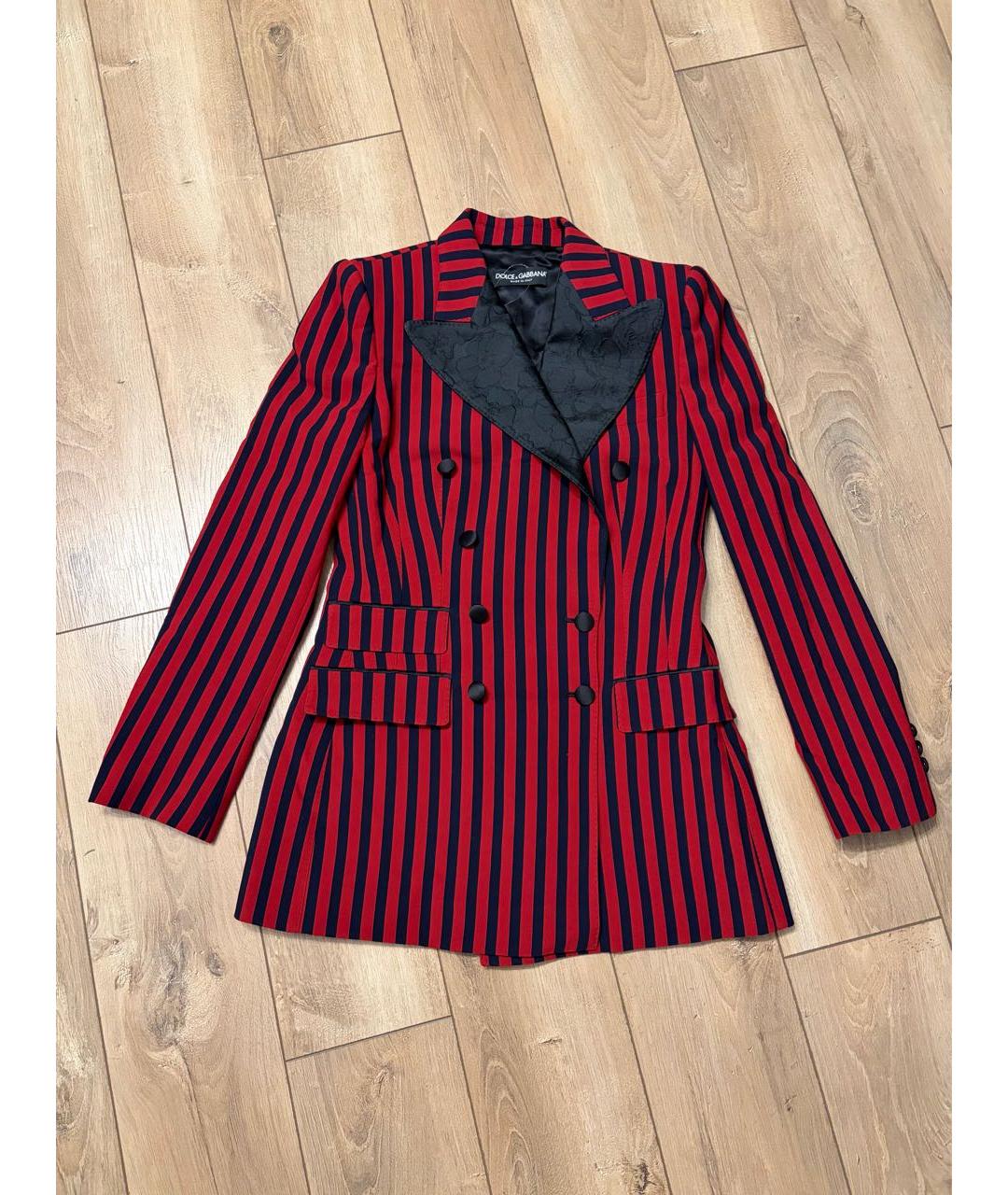 DOLCE&GABBANA Красный полиэстеровый жакет/пиджак, фото 9