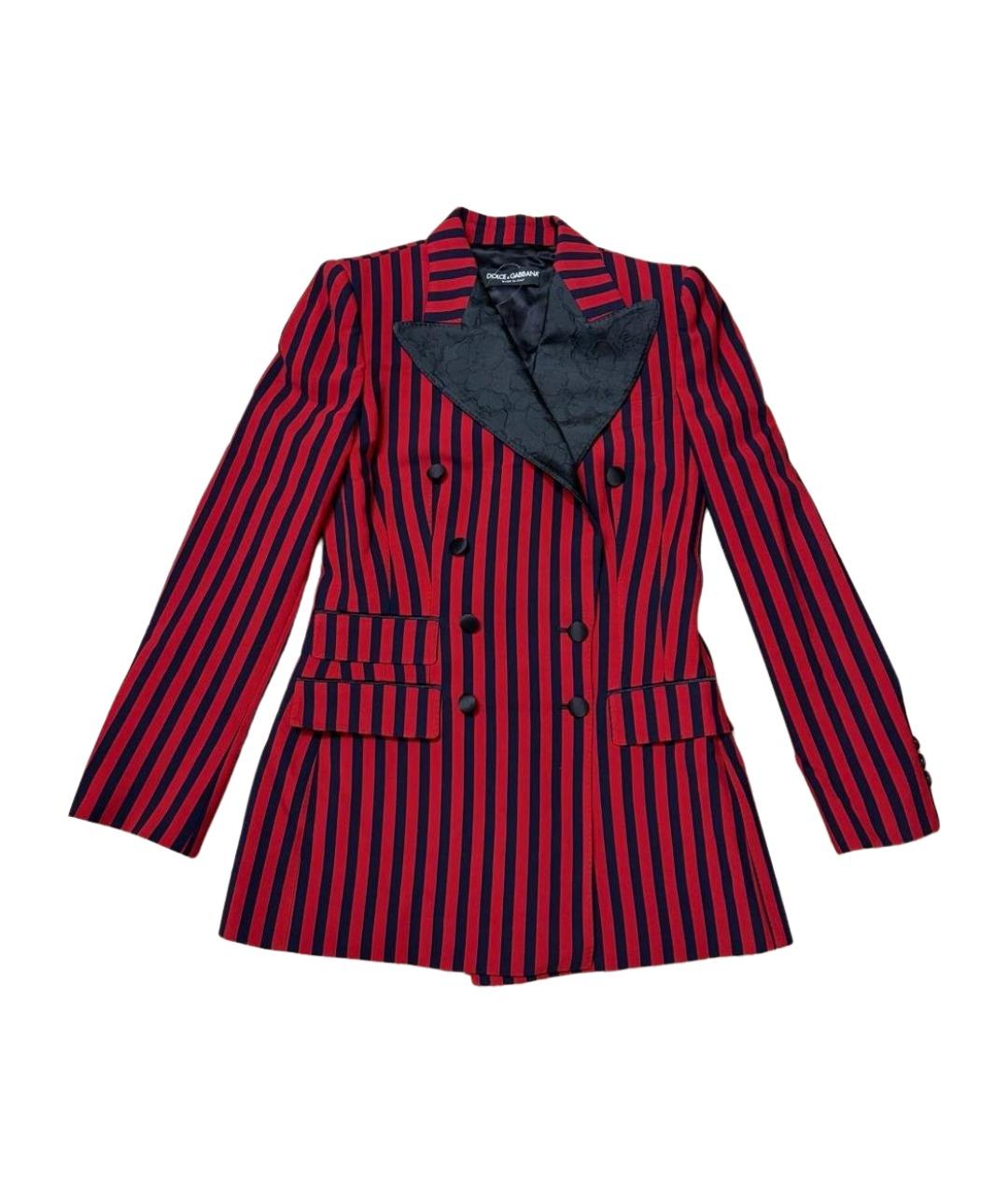 DOLCE&GABBANA Красный полиэстеровый жакет/пиджак, фото 1