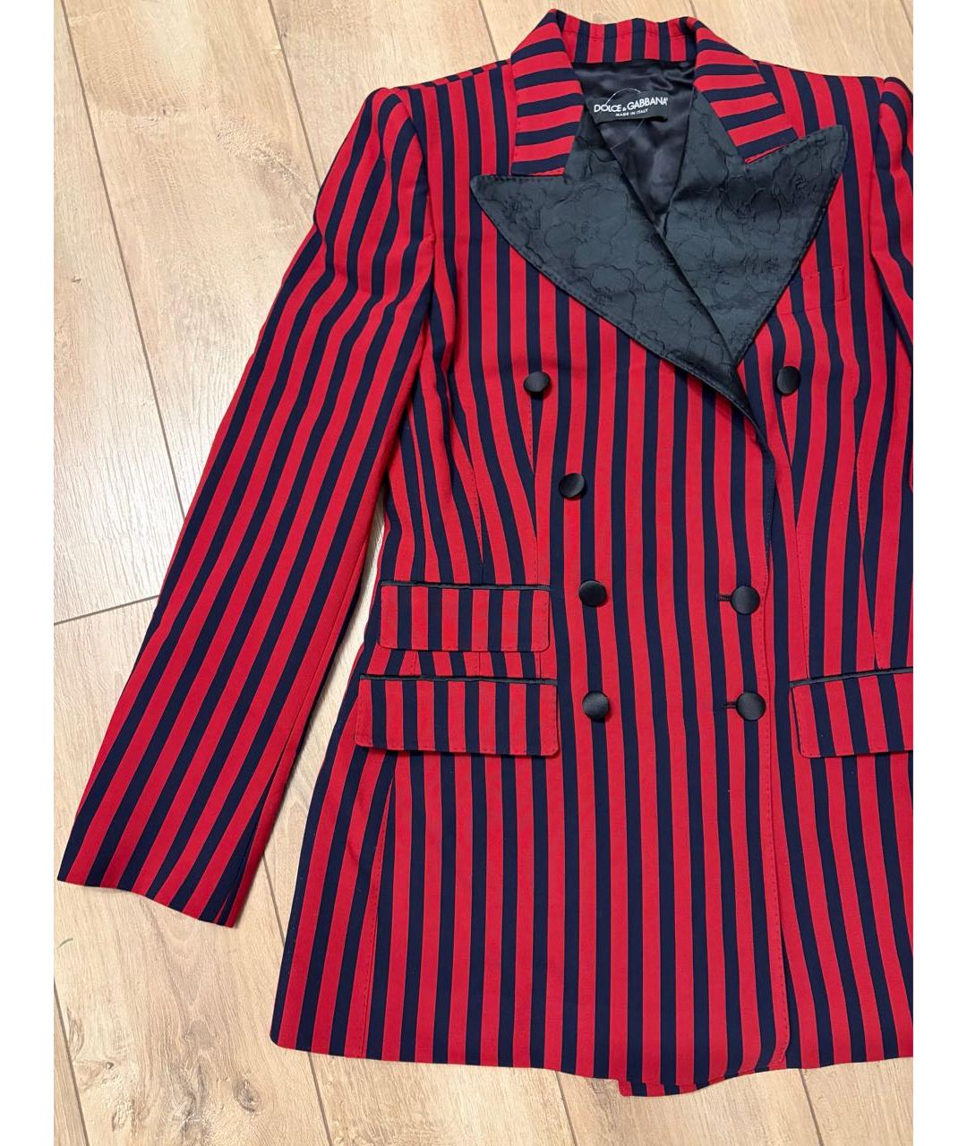 DOLCE&GABBANA Красный полиэстеровый жакет/пиджак, фото 3