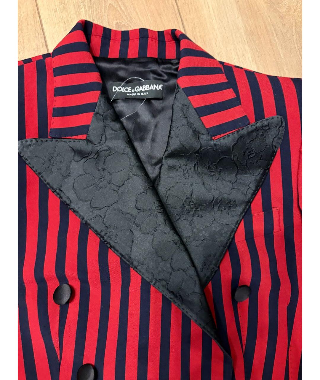 DOLCE&GABBANA Красный полиэстеровый жакет/пиджак, фото 5