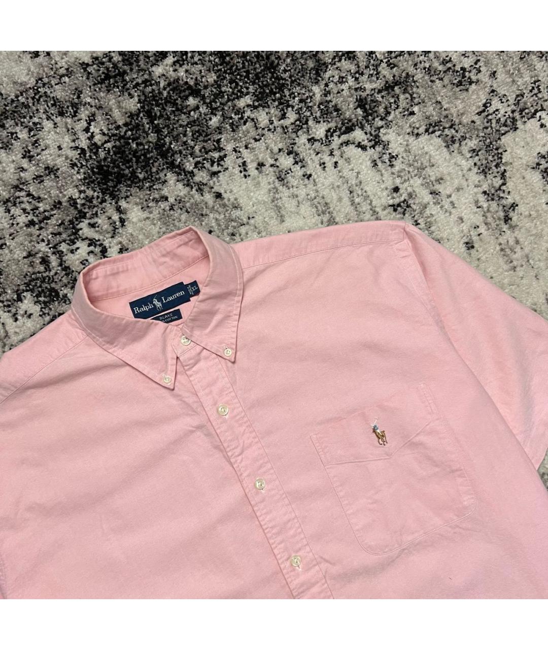 RALPH LAUREN Розовая хлопковая кэжуал рубашка, фото 2