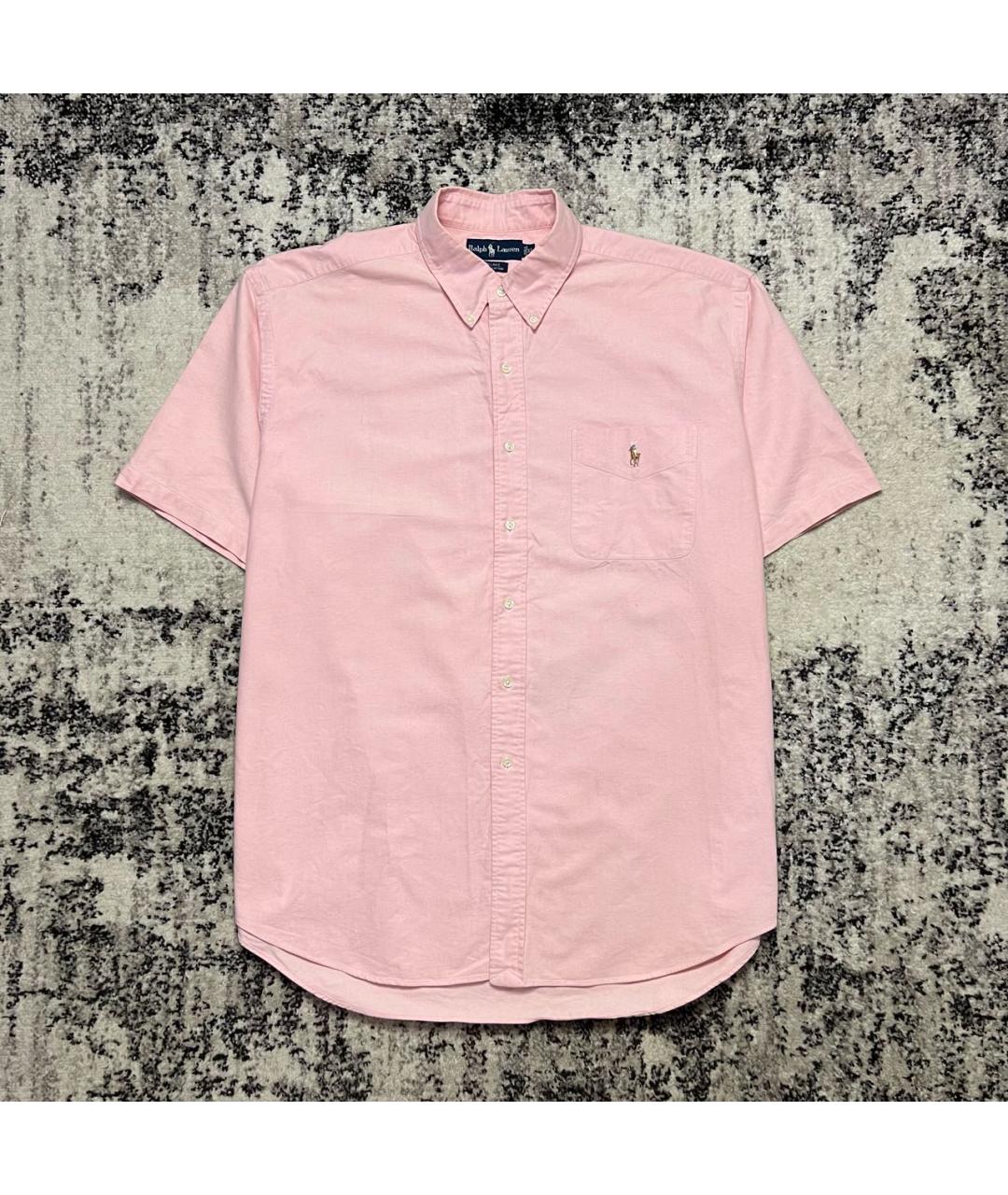 RALPH LAUREN Розовая хлопковая кэжуал рубашка, фото 5