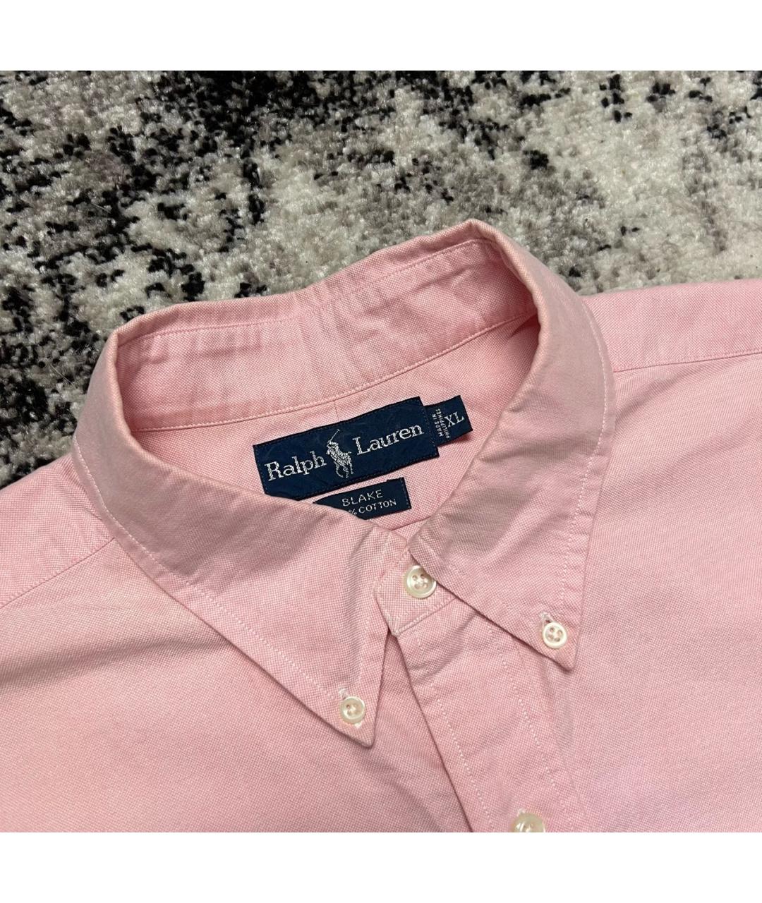 RALPH LAUREN Розовая хлопковая кэжуал рубашка, фото 3