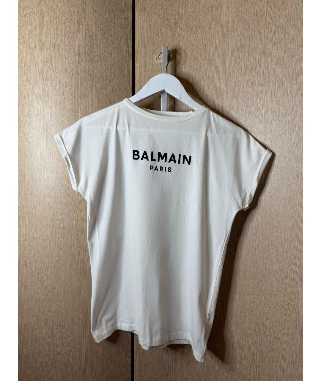BALMAIN KIDS Белый хлопковый детская футболка / топ, фото 5