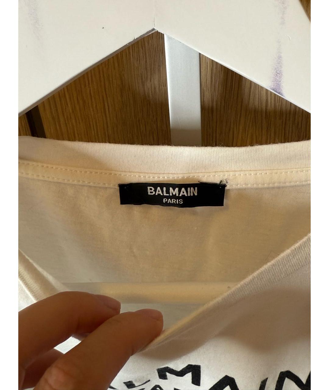 BALMAIN KIDS Белый хлопковый детская футболка / топ, фото 3