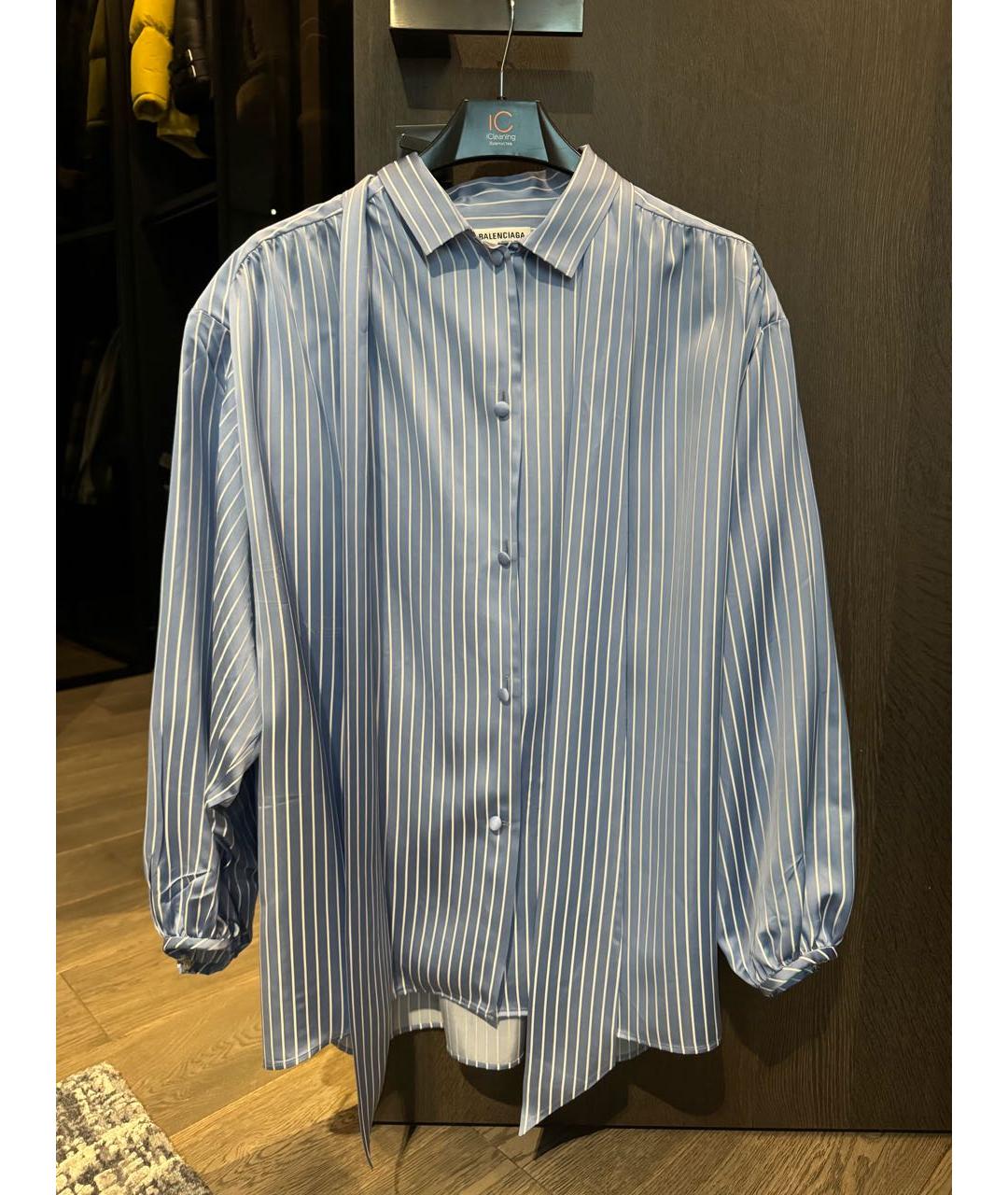 BALENCIAGA Голубая рубашка, фото 4