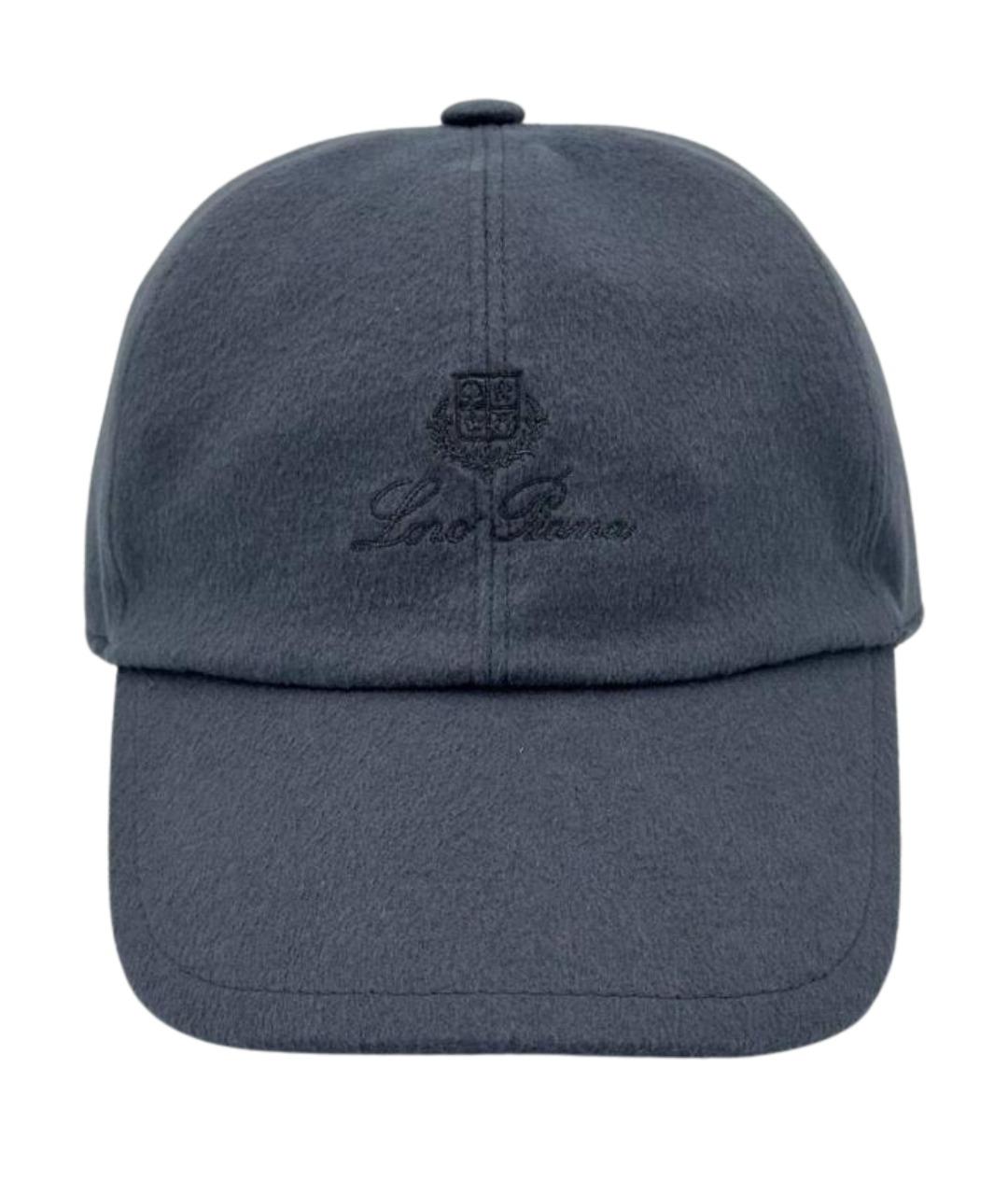 LORO PIANA Серая кашемировая кепка/бейсболка, фото 1