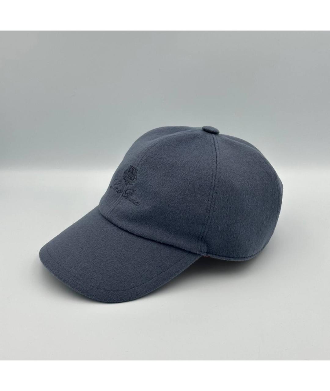 LORO PIANA Серая кашемировая кепка/бейсболка, фото 2