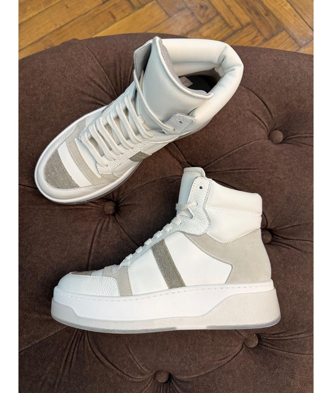 FABIANA FILIPPI Белые кожаные кроссовки, фото 3