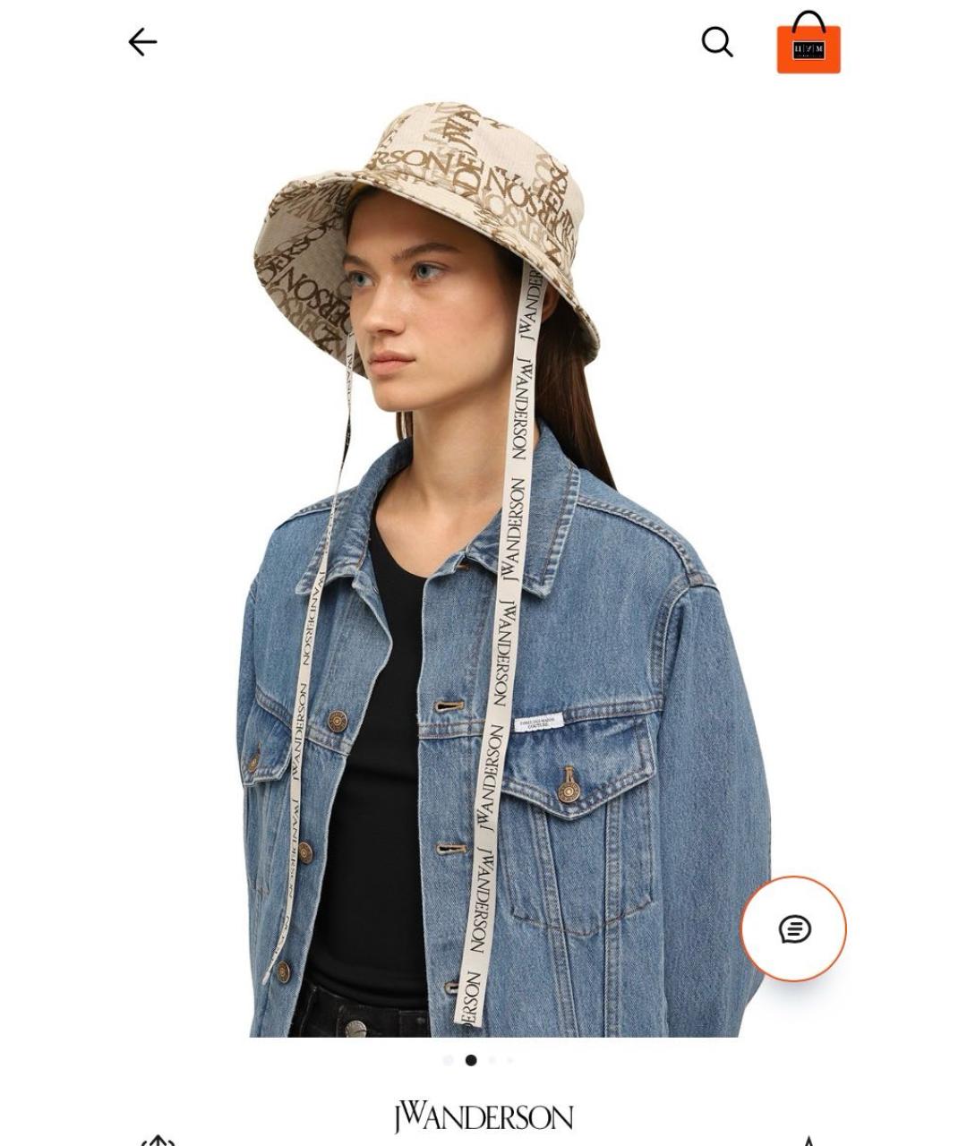 J.W.ANDERSON Бежевая хлопковая панама, фото 2