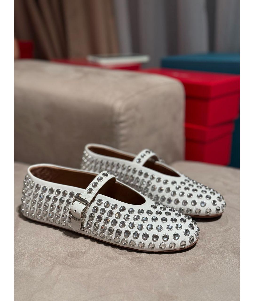 ALAIA Белые кожаные балетки, фото 7