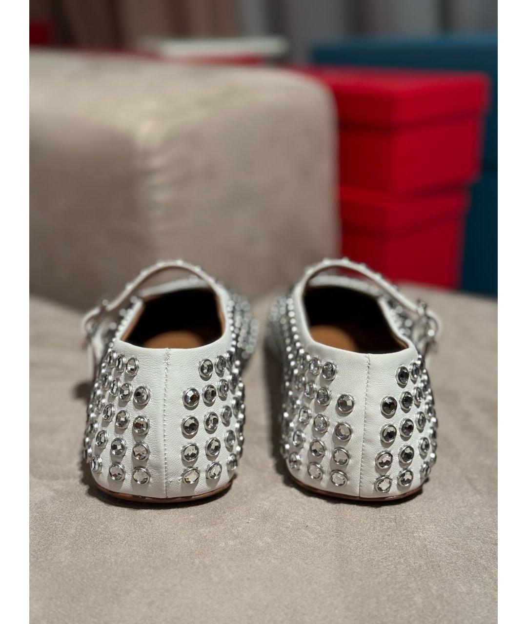 ALAIA Белые кожаные балетки, фото 3