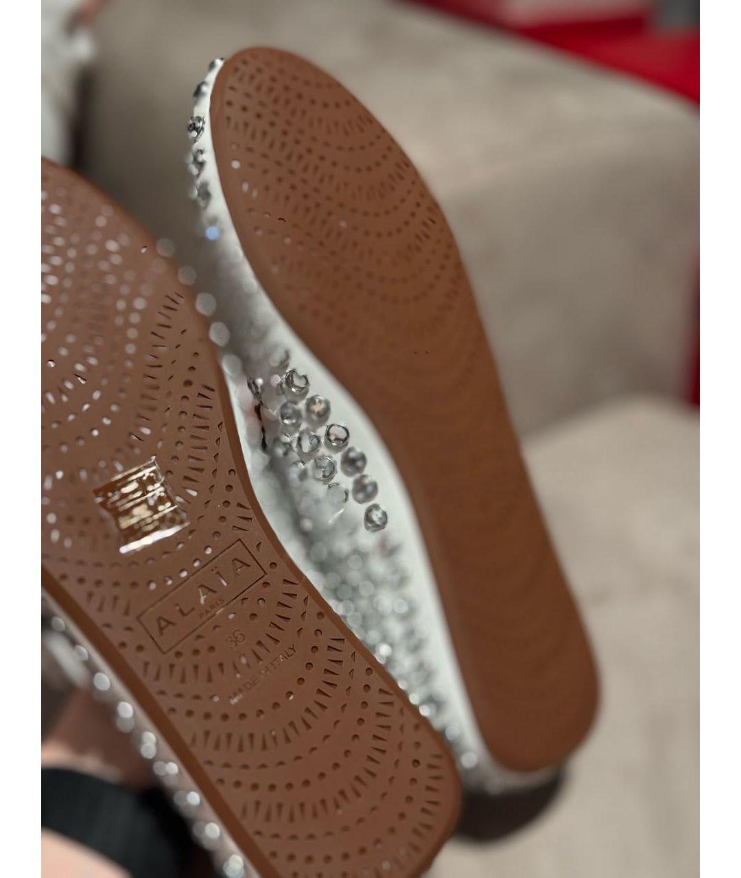 ALAIA Белые кожаные балетки, фото 6