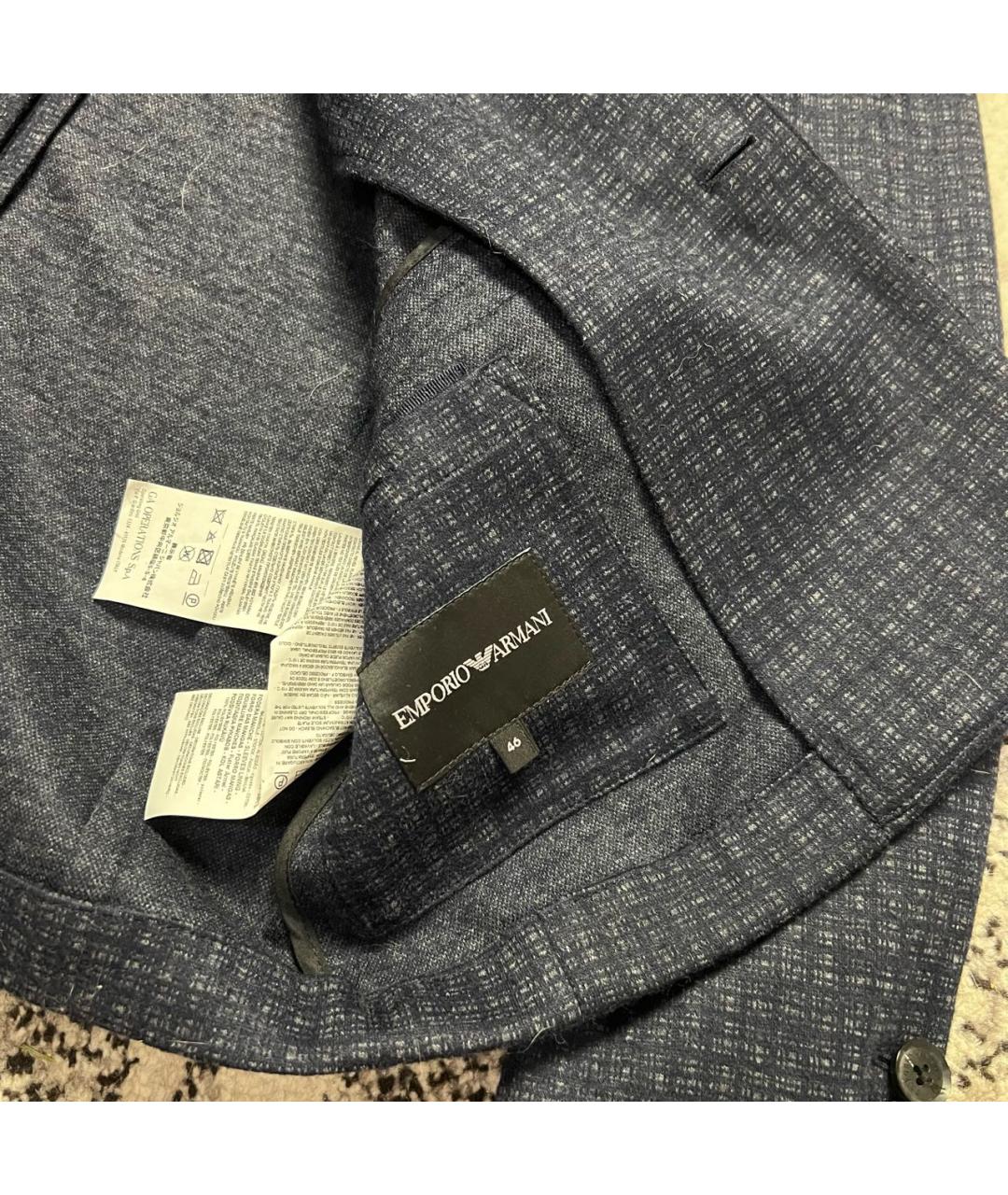 EMPORIO ARMANI Темно-синий пиджак, фото 5