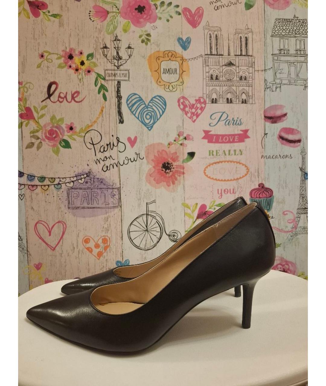 RALPH LAUREN Черные кожаные туфли, фото 7