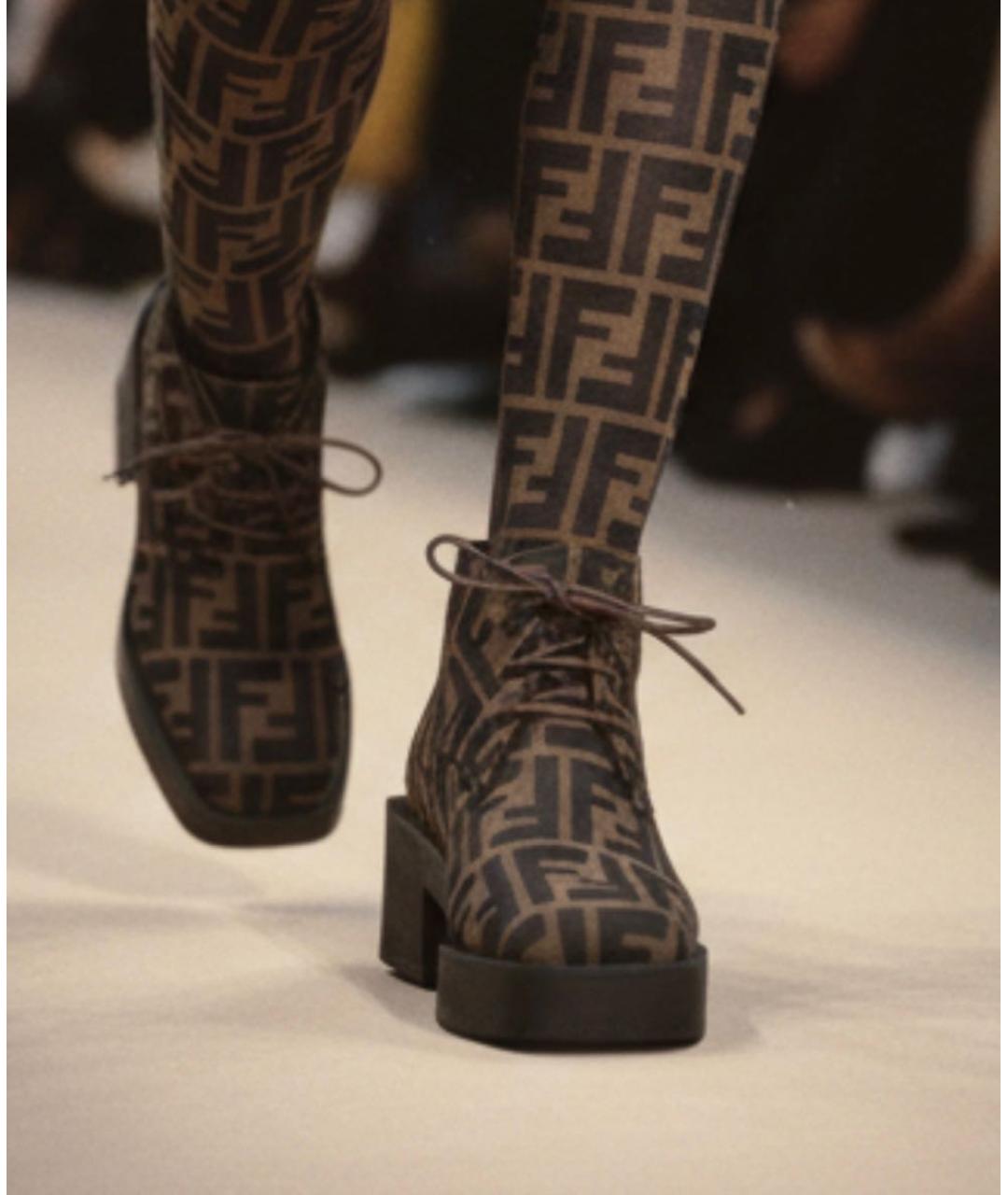 FENDI Мульти текстильные брогги и оксфорды, фото 2