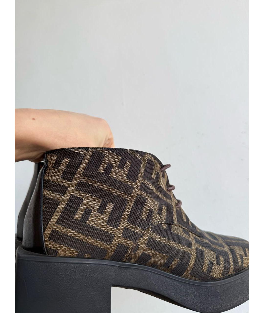 FENDI Мульти текстильные брогги и оксфорды, фото 6