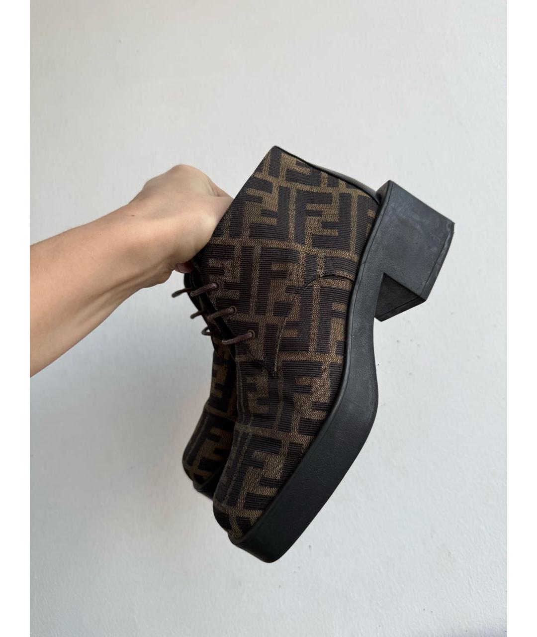 FENDI Мульти текстильные брогги и оксфорды, фото 4