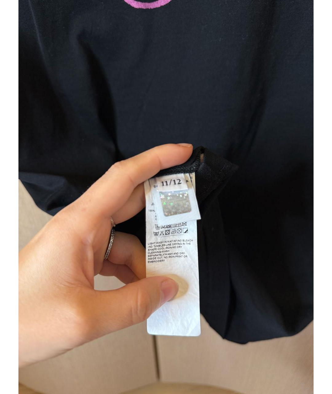 DOLCE & GABBANA KIDS Черный хлопковый детская футболка / топ, фото 4