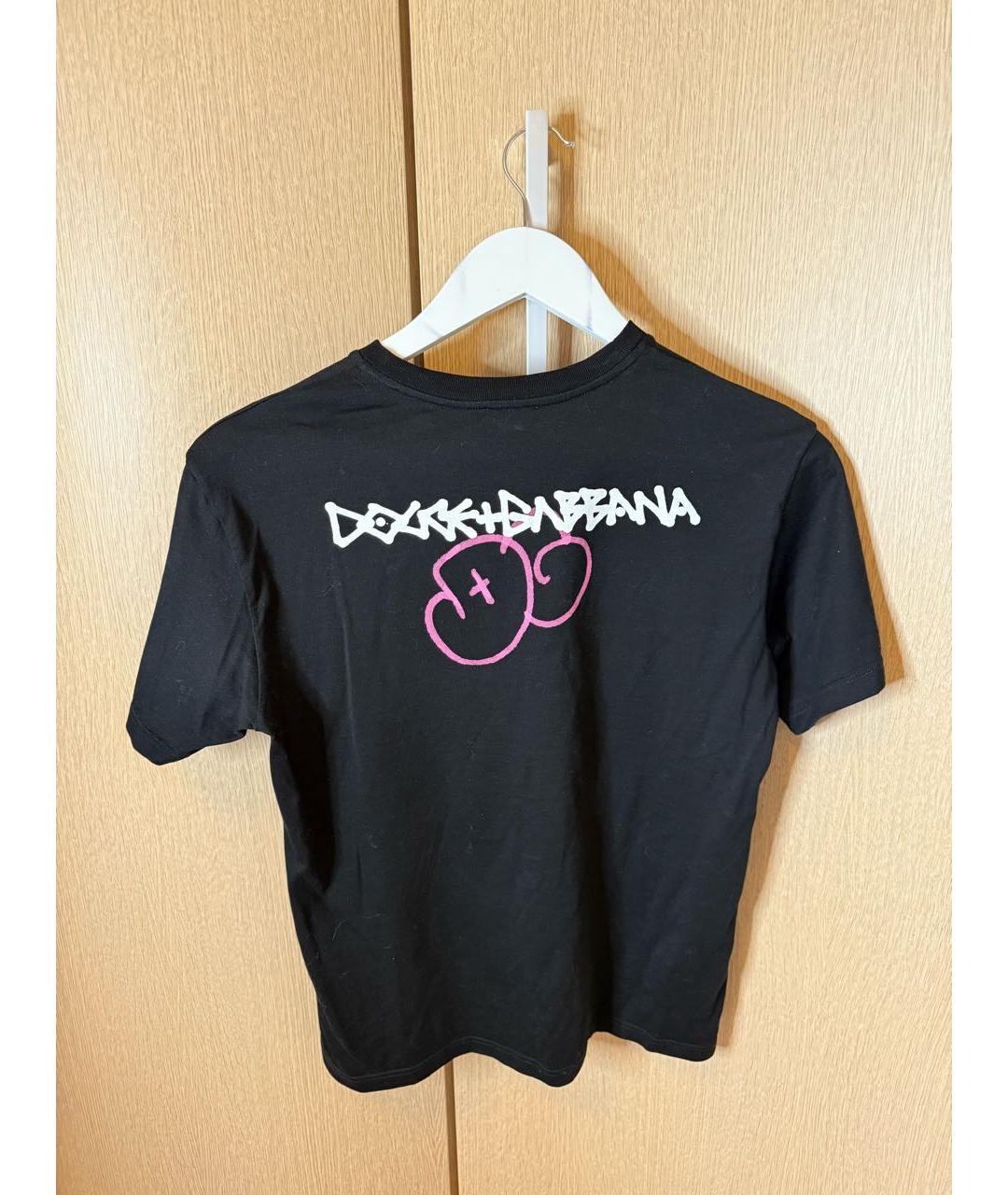 DOLCE & GABBANA KIDS Черный хлопковый детская футболка / топ, фото 2