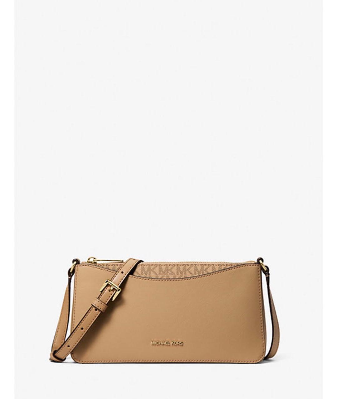 MICHAEL KORS Бежевая сумка через плечо из искусственной кожи, фото 7