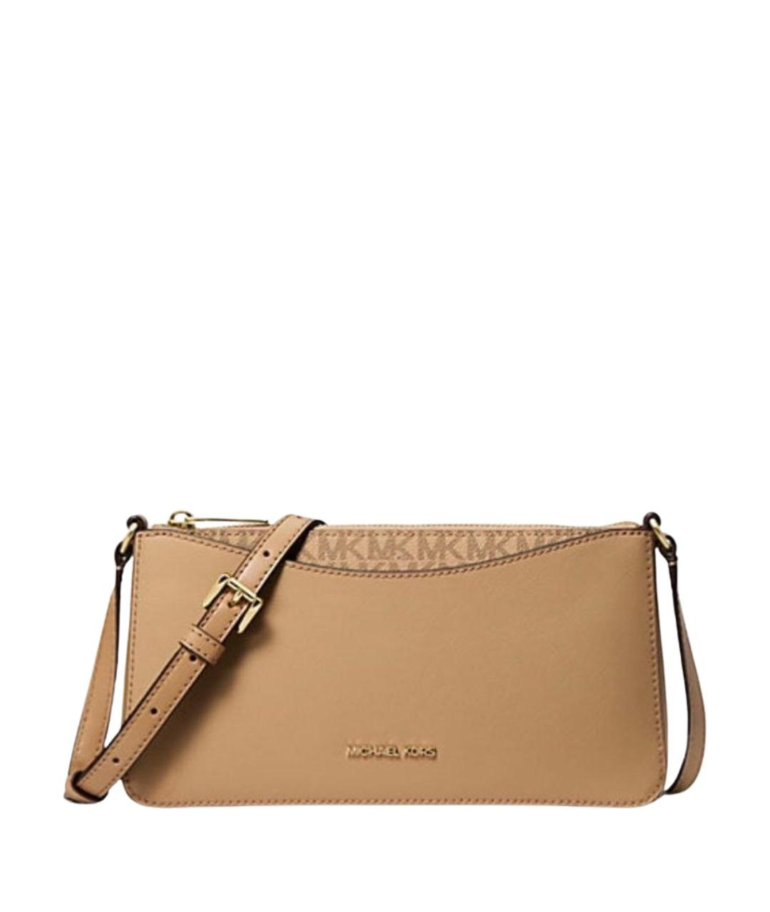 MICHAEL KORS Бежевая сумка через плечо из искусственной кожи, фото 1