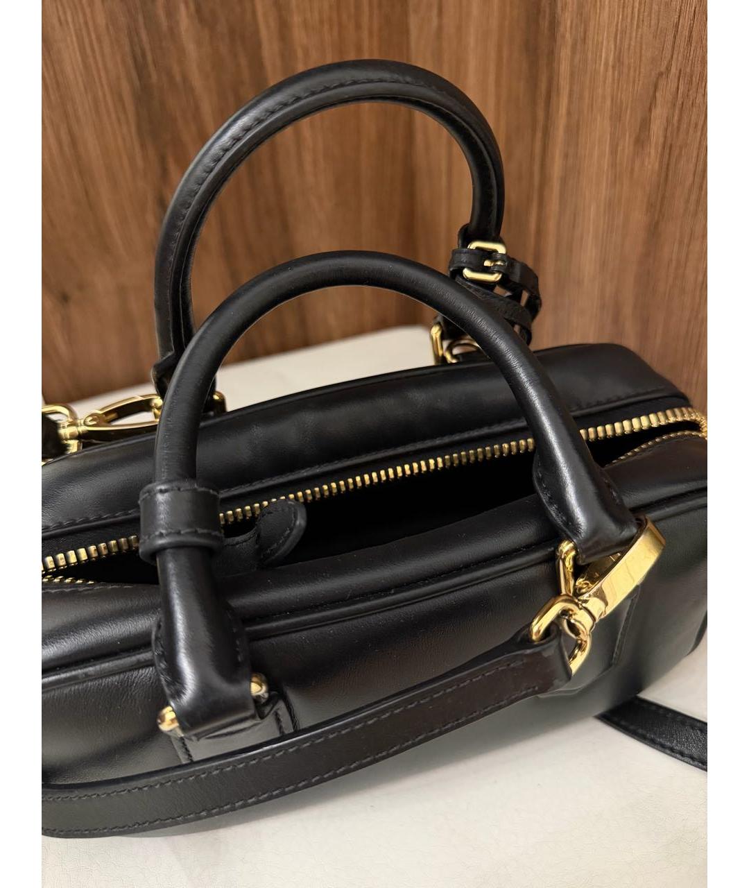 MIU MIU Черная кожаная сумка через плечо, фото 4