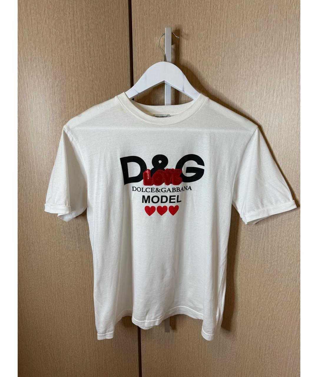 DOLCE & GABBANA KIDS Белый хлопковый детская футболка / топ, фото 5