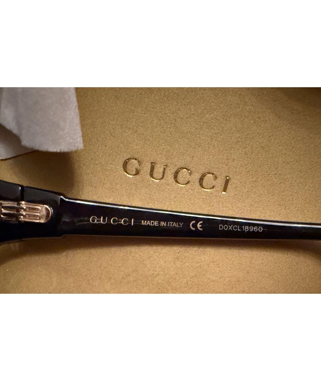 GUCCI Черные пластиковые солнцезащитные очки, фото 5