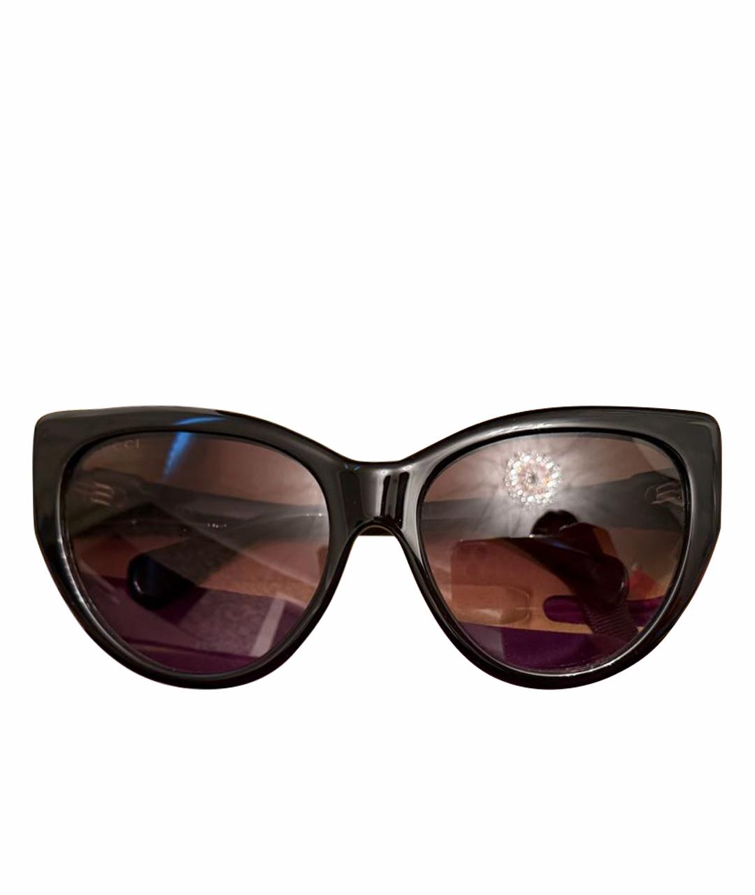 GUCCI Черные пластиковые солнцезащитные очки, фото 1