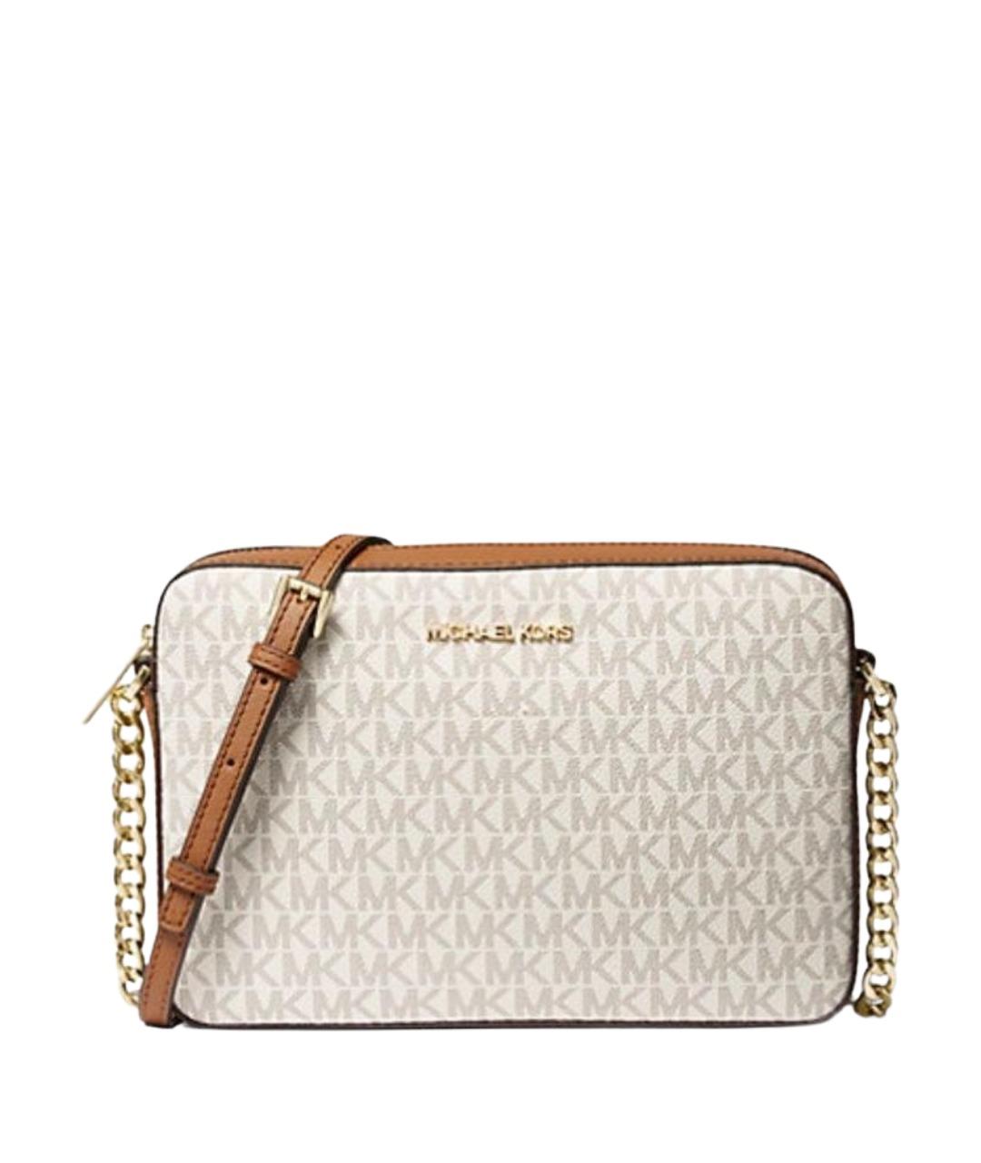 MICHAEL KORS Бежевая сумка через плечо из искусственной кожи, фото 1