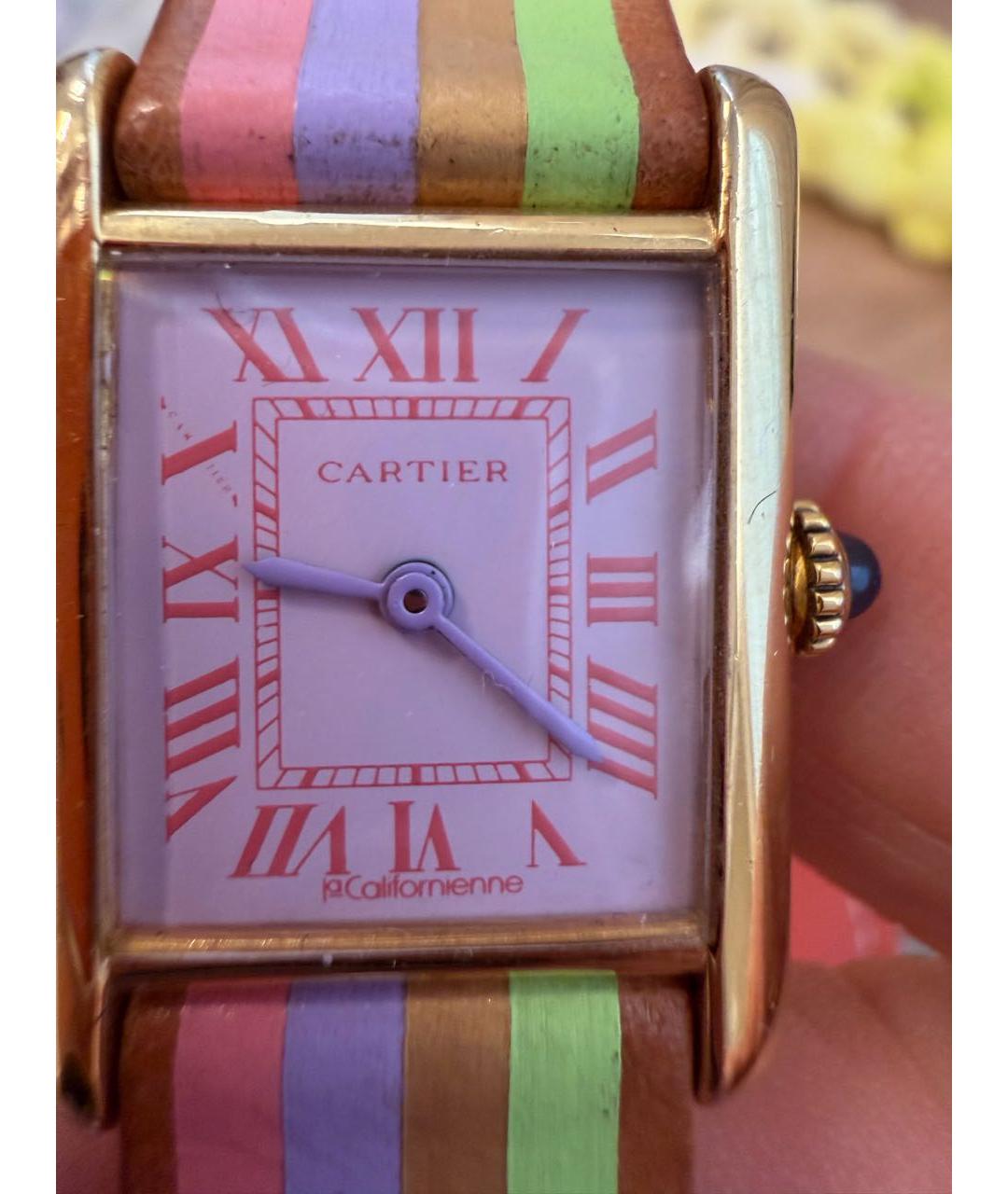 CARTIER Мульти позолоченные часы, фото 5