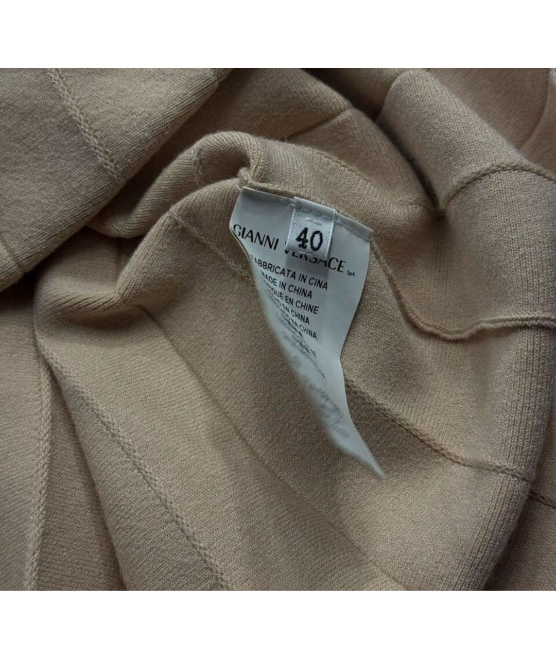 VERSACE COLLECTION Бежевая вискозная юбка мини, фото 5