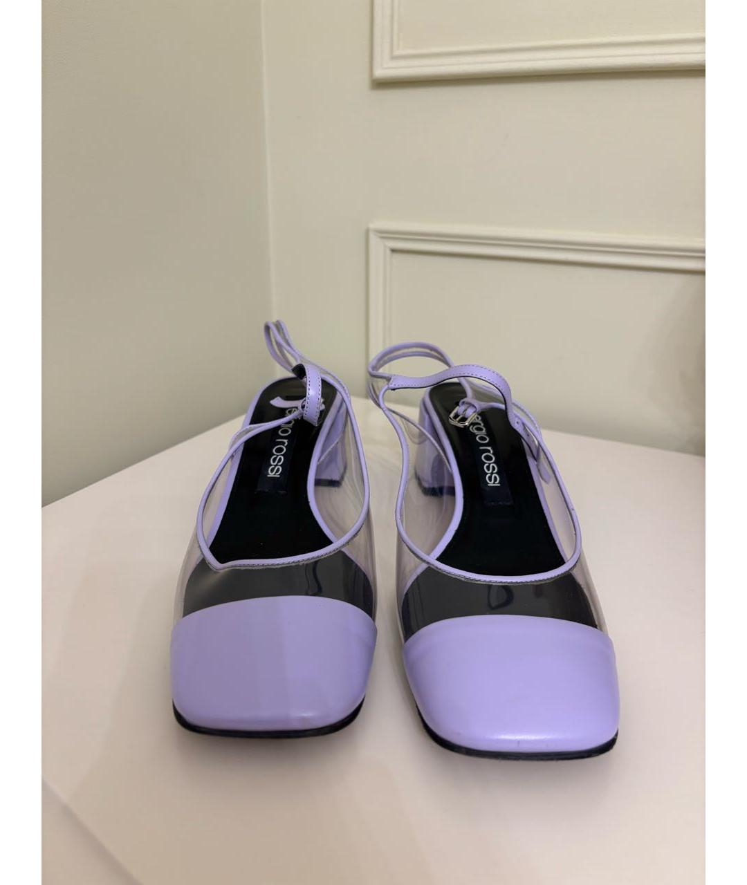 SERGIO ROSSI Фиолетовые кожаные туфли, фото 2