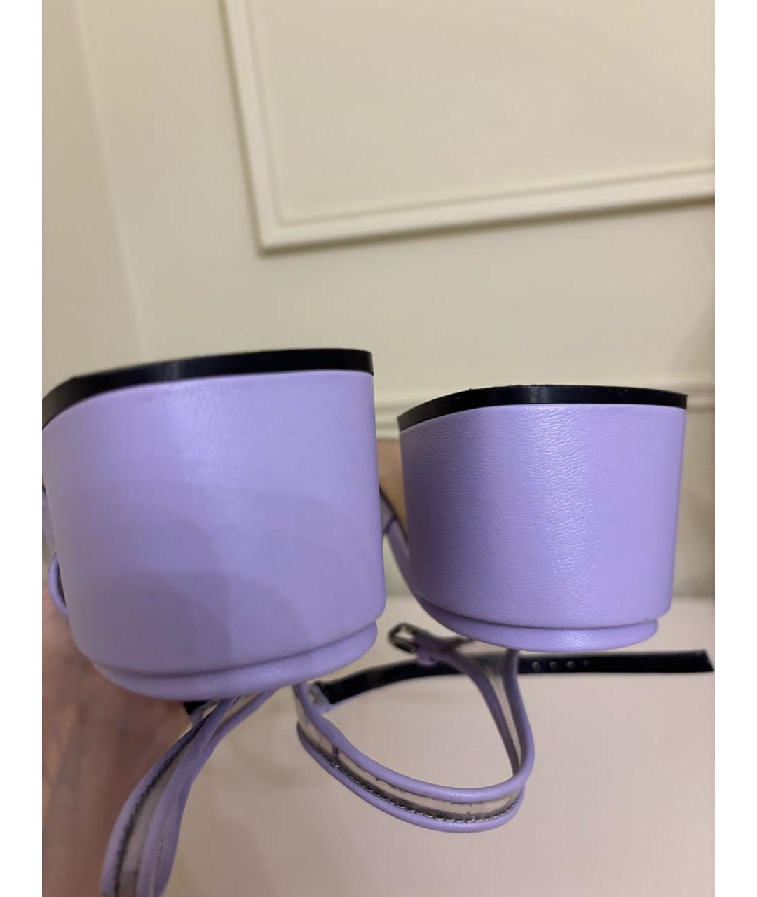 SERGIO ROSSI Фиолетовые кожаные туфли, фото 6