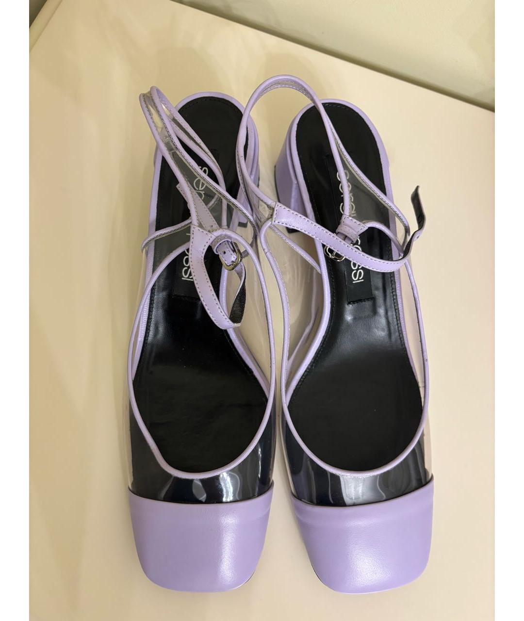SERGIO ROSSI Фиолетовые кожаные туфли, фото 3