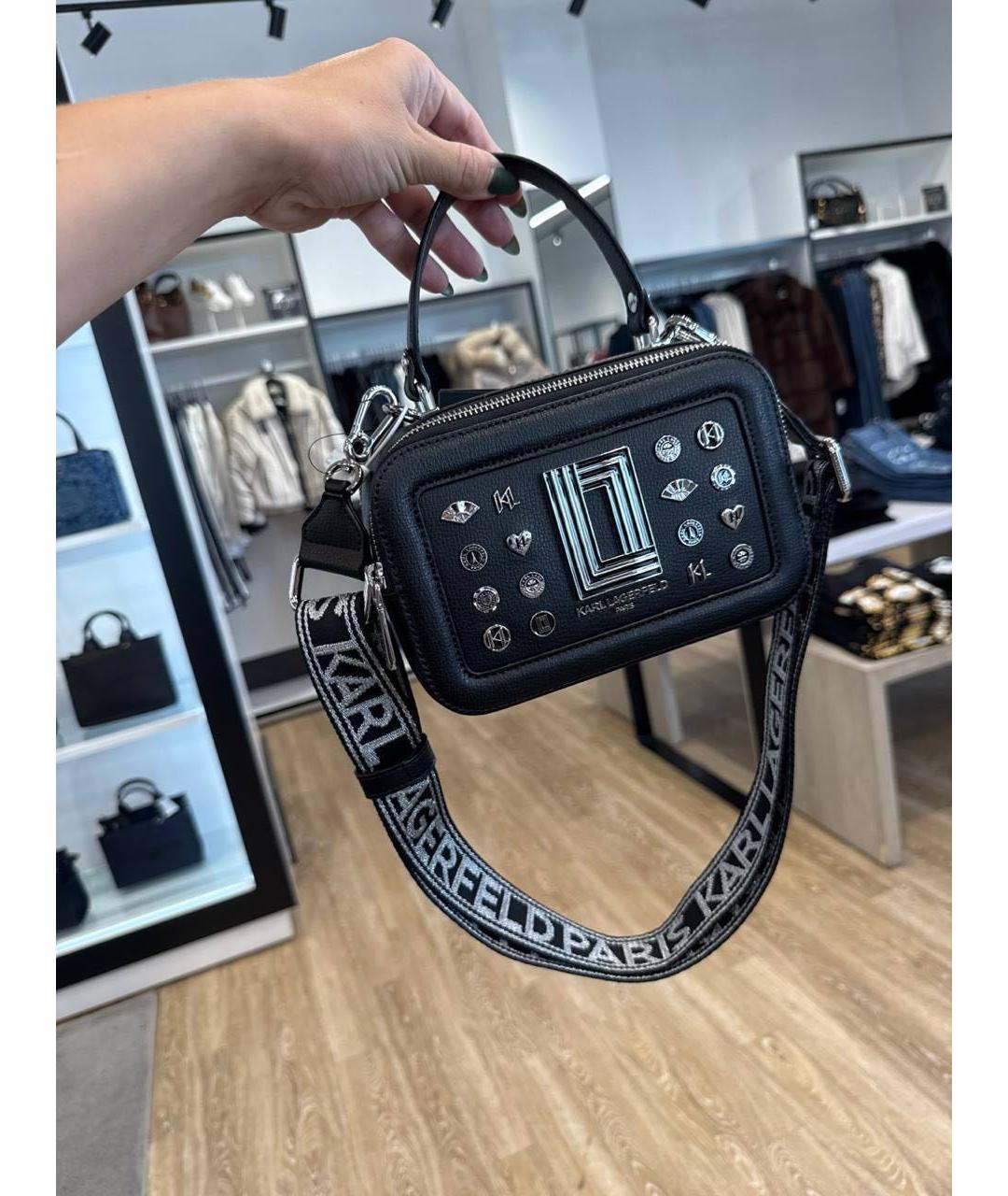 KARL LAGERFELD Черная сумка через плечо, фото 7