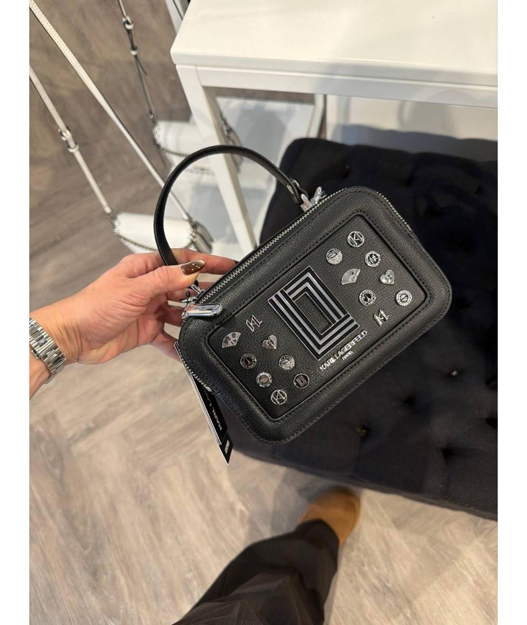 KARL LAGERFELD Черная сумка через плечо, фото 5