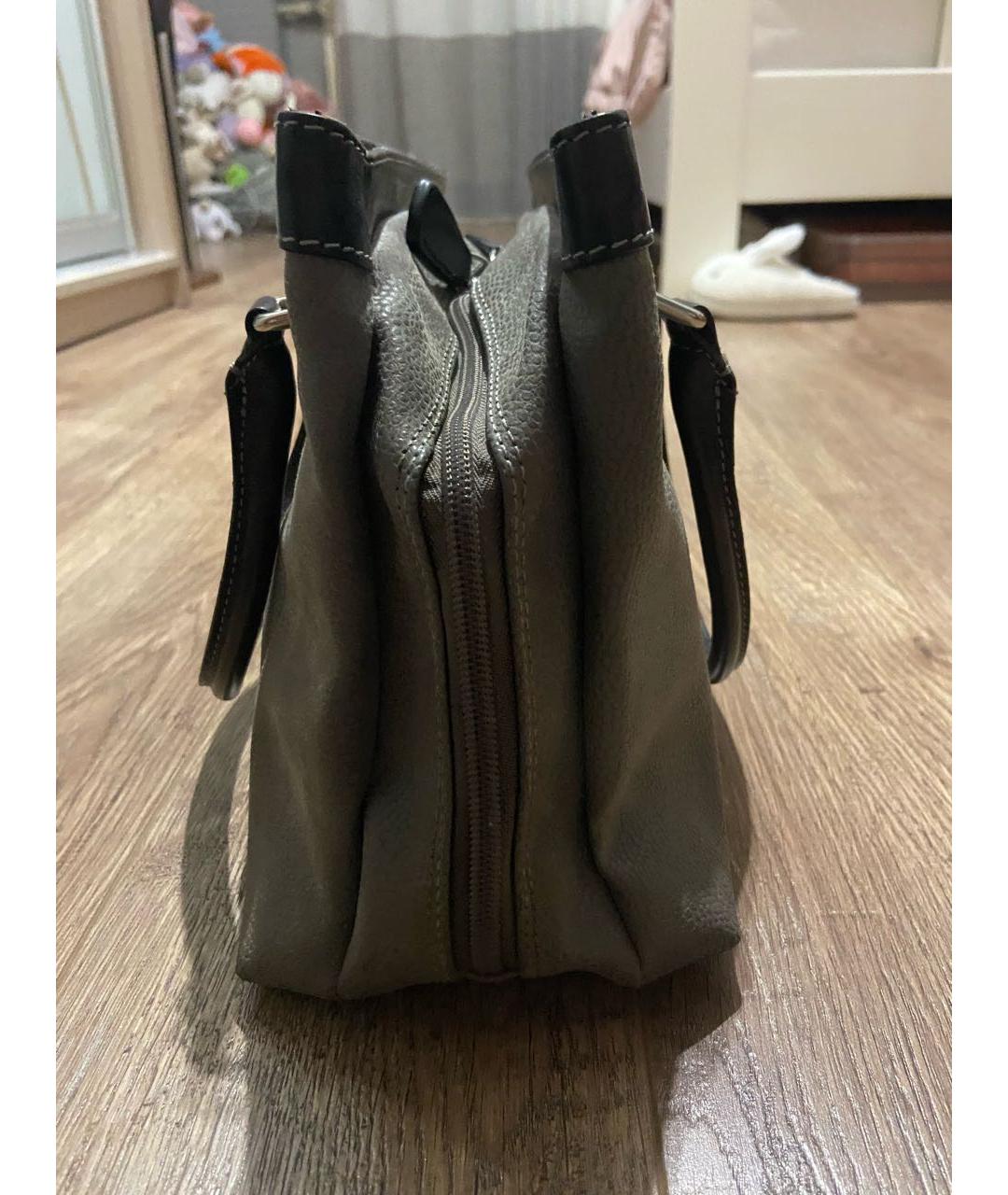 BRIC'S Антрацитовая кожаная сумка тоут, фото 2