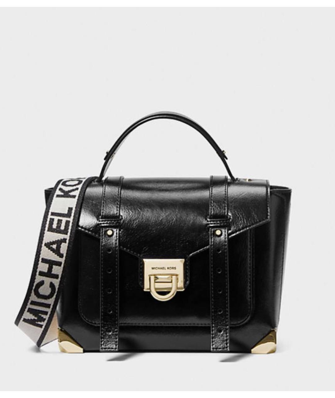 MICHAEL MICHAEL KORS Черная сумка через плечо из искусственной кожи, фото 6