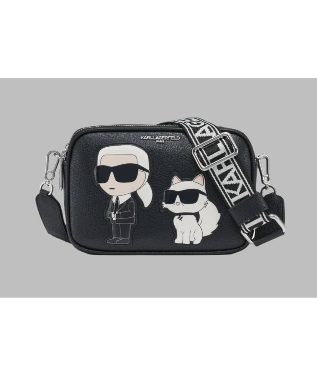 KARL LAGERFELD Черная сумка через плечо, фото 7