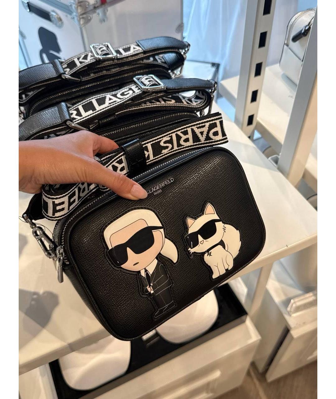 KARL LAGERFELD Черная сумка через плечо, фото 6