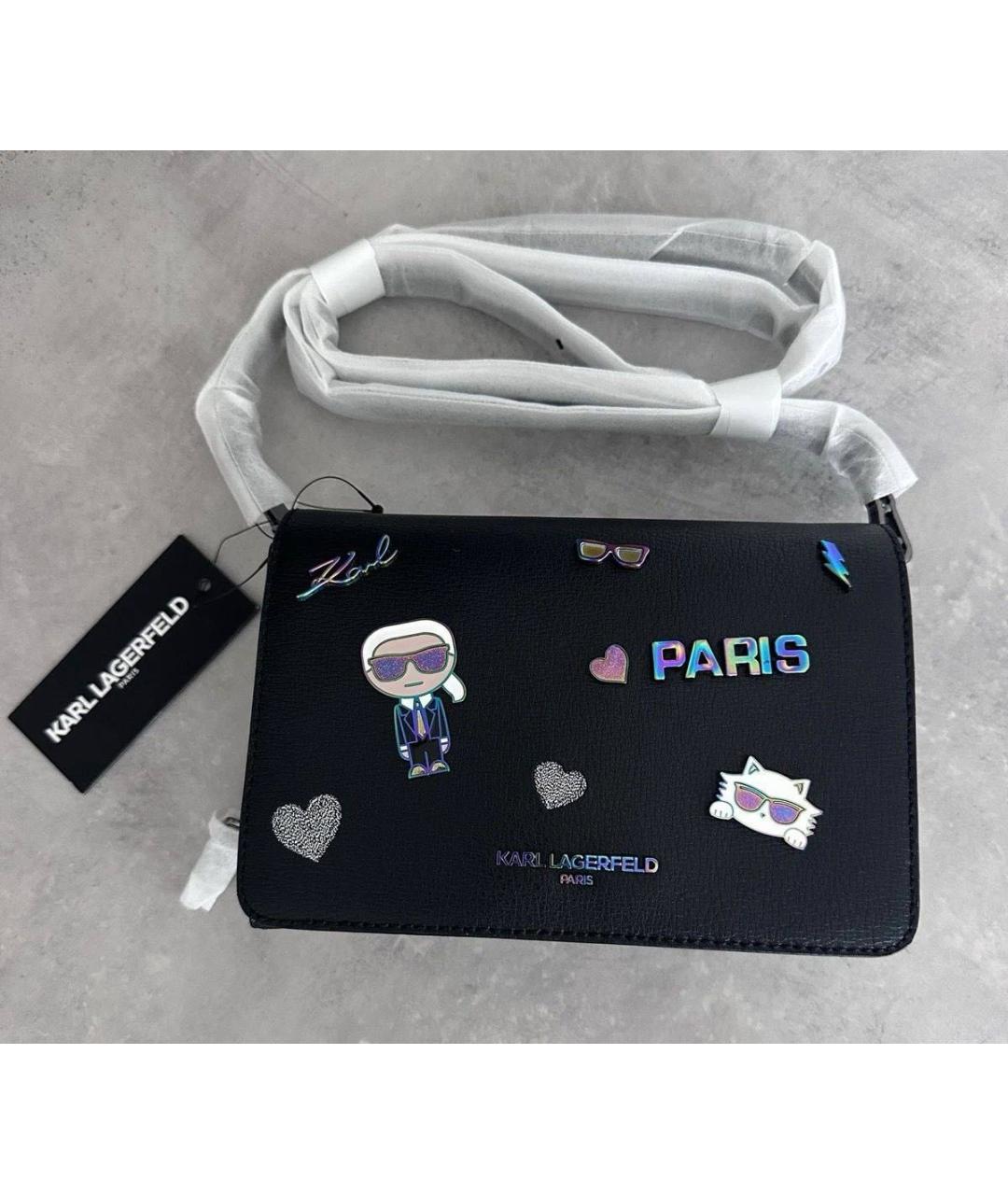KARL LAGERFELD Черная сумка через плечо, фото 5