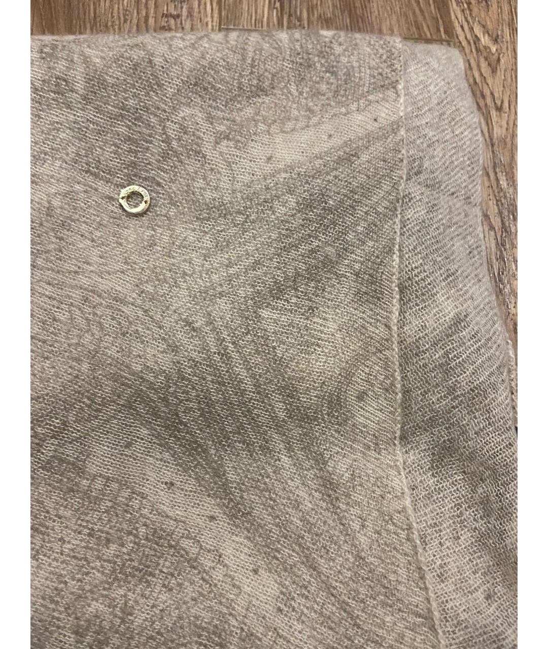 LORO PIANA Бежевый кашемировый шарф, фото 2