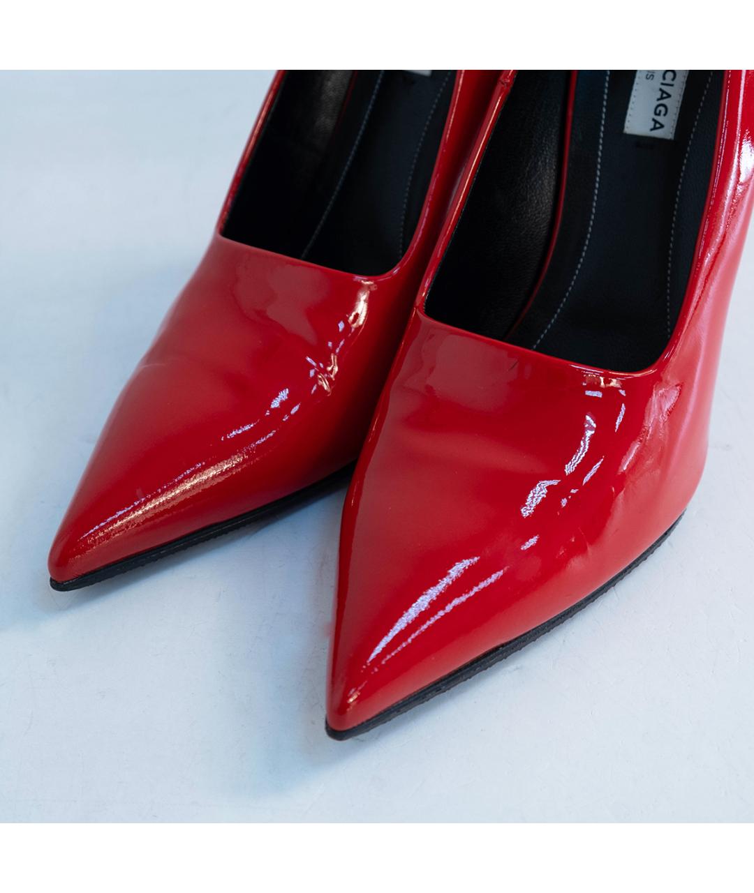 BALENCIAGA Красные туфли из лакированной кожи, фото 3