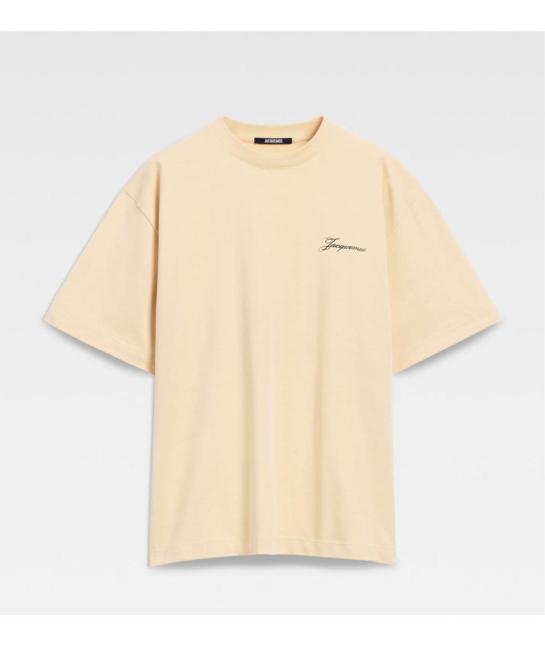 JACQUEMUS Желтая хлопковая футболка, фото 5