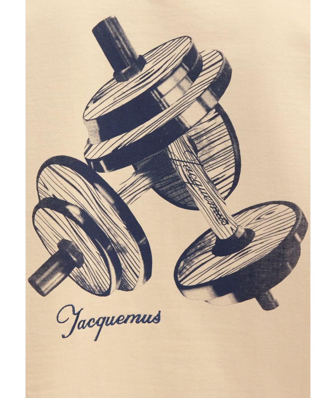 JACQUEMUS Желтая хлопковая футболка, фото 3