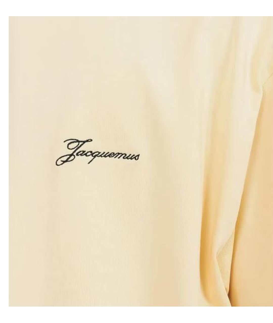 JACQUEMUS Желтая хлопковая футболка, фото 2