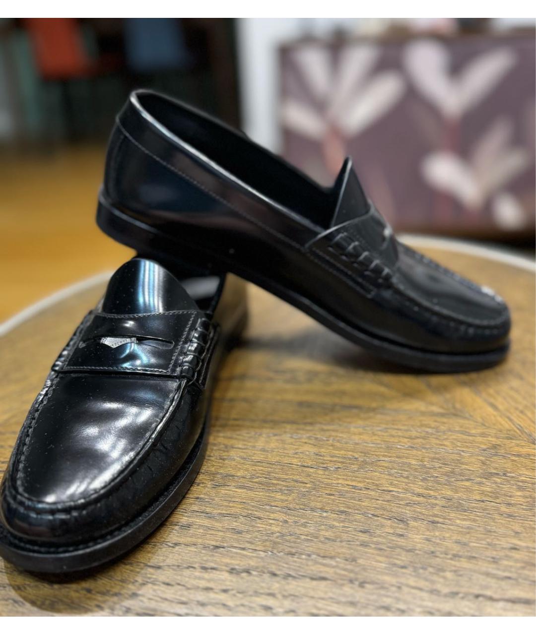 BURBERRY Черные лоферы из лакированной кожи, фото 2