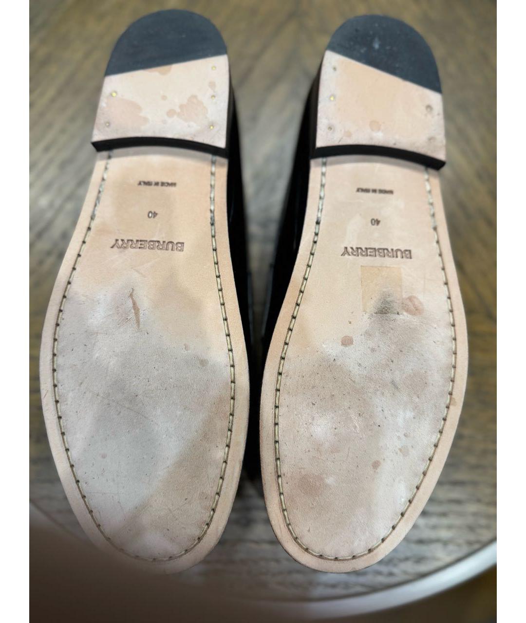 BURBERRY Черные лоферы из лакированной кожи, фото 5